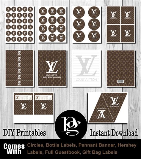 louis vuitton birthday invitations|free printable louis vuitton decorations.